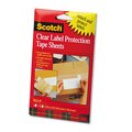 Scotch ScotchPad Label Protection Tape Sheets, 4" x 6", Clear, PK50 822-P